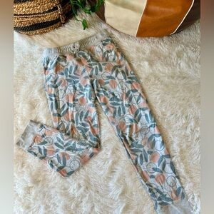 Tea Girls Multicolor Peachy Keen Leaf Print Sweatpants